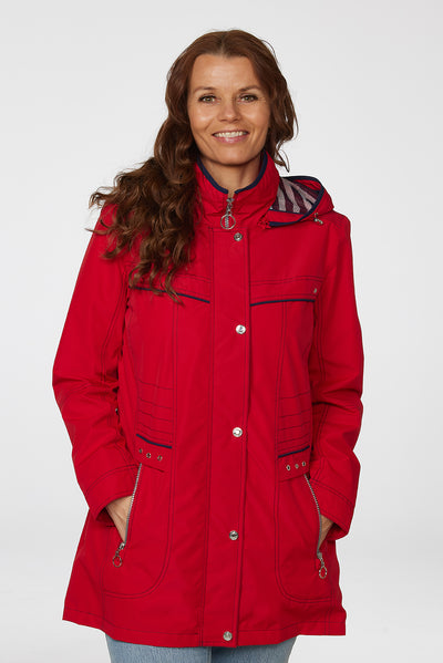 Windfield / Danwear Bea Forårsjakke 1608 Red/Navy