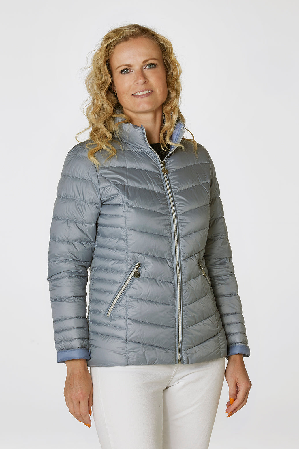 Windfield / Danwear Venessa Lette dunjakker 5121 Heavenblue/Iceblue